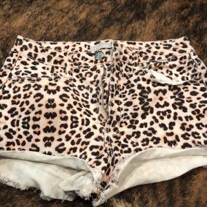 Cheetah print shorts